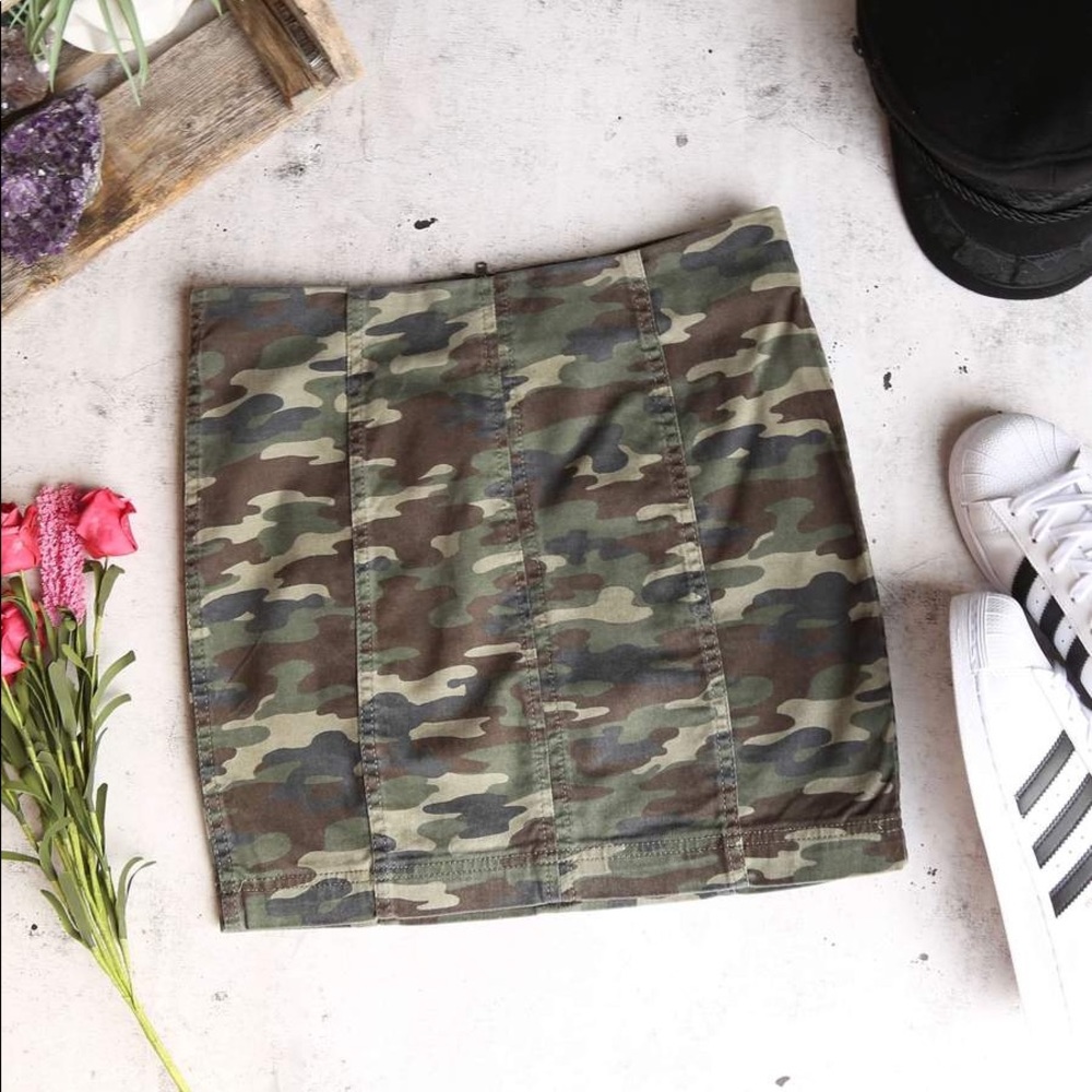 Free People Camo Skirt